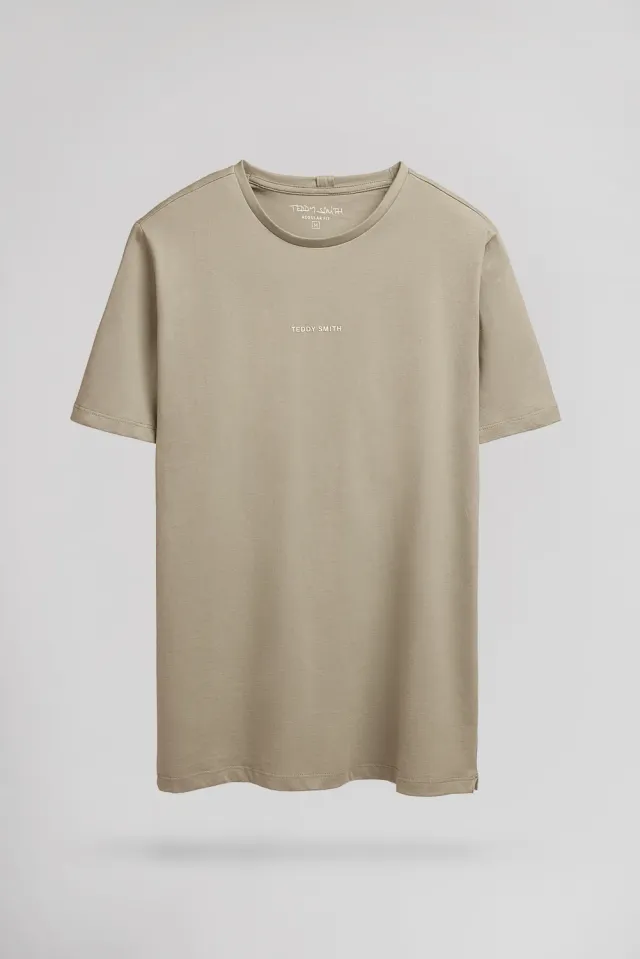 Teddy Smith T-Soy 2 MC t-shirt bleach kaki cotone