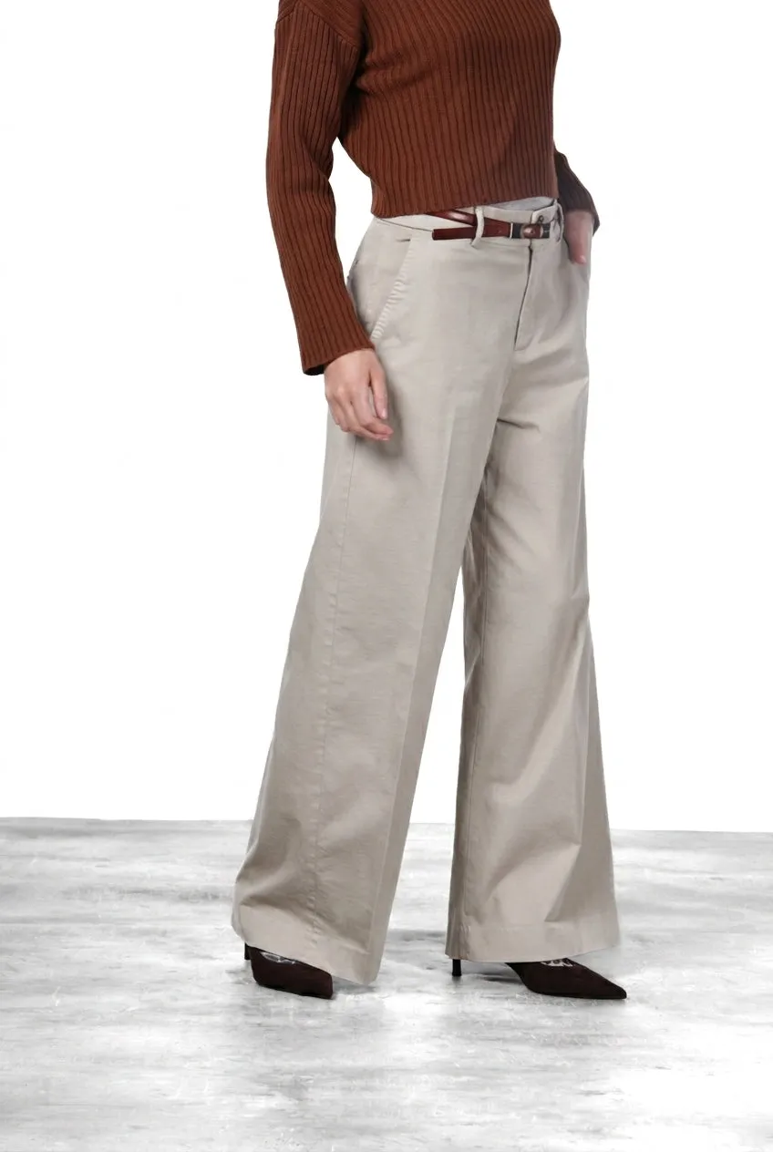 Mason's New York Wide chino donna ghiaccio wide leg