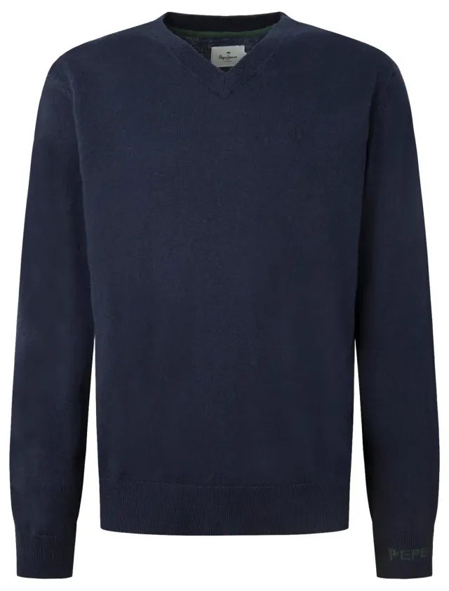 Pepe Jeans Andre V Neck maglione uomo L blu cotone