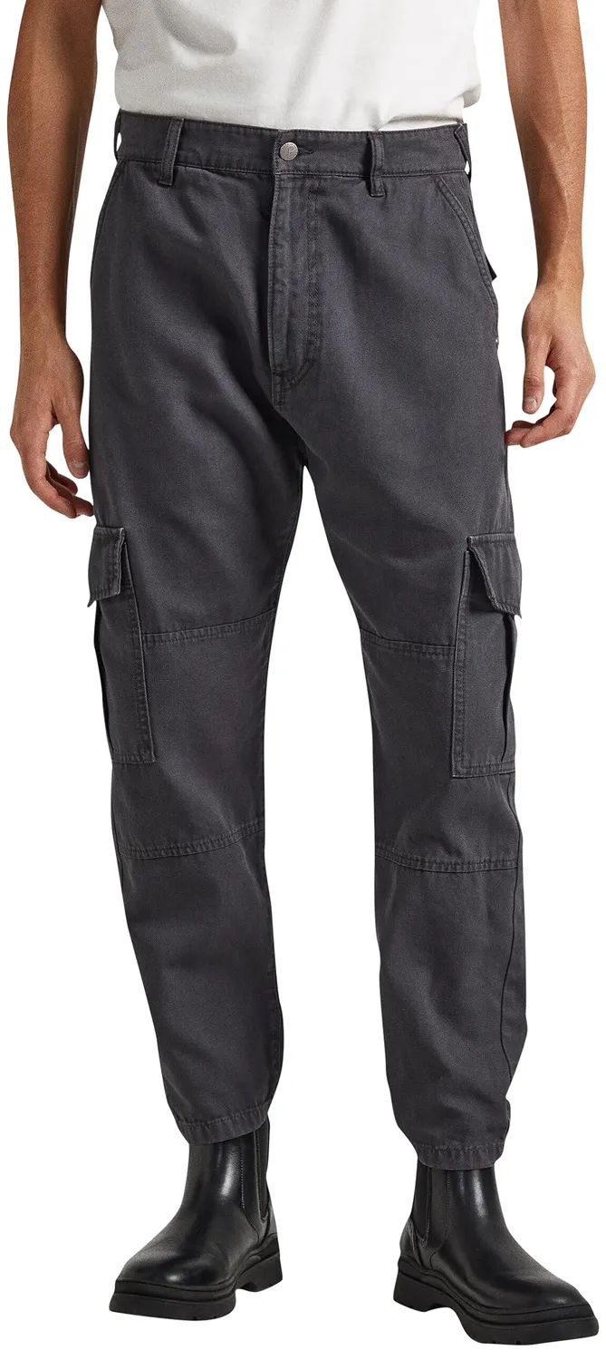 Pepe Jeans Nolan pantaloni uomo nero washed affusolato