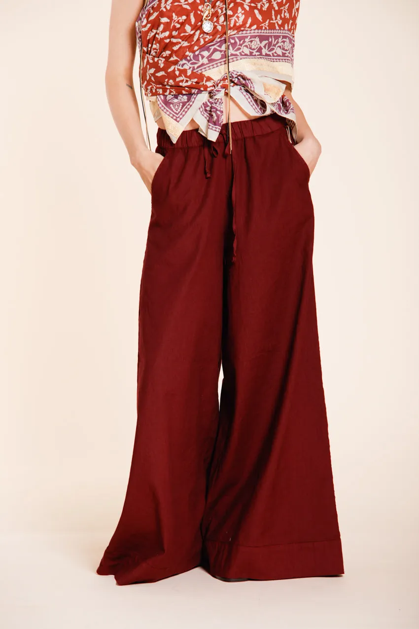 Mason's Portofino chino jogger donna bordeaux wide