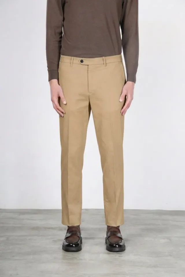 Mason's Paris pantalone chino beige scuro carrot fit