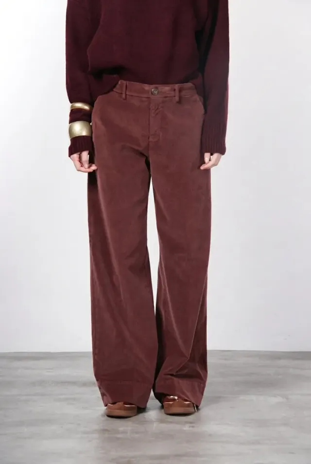 Mason's New York Studio chino donna velluto bordeaux