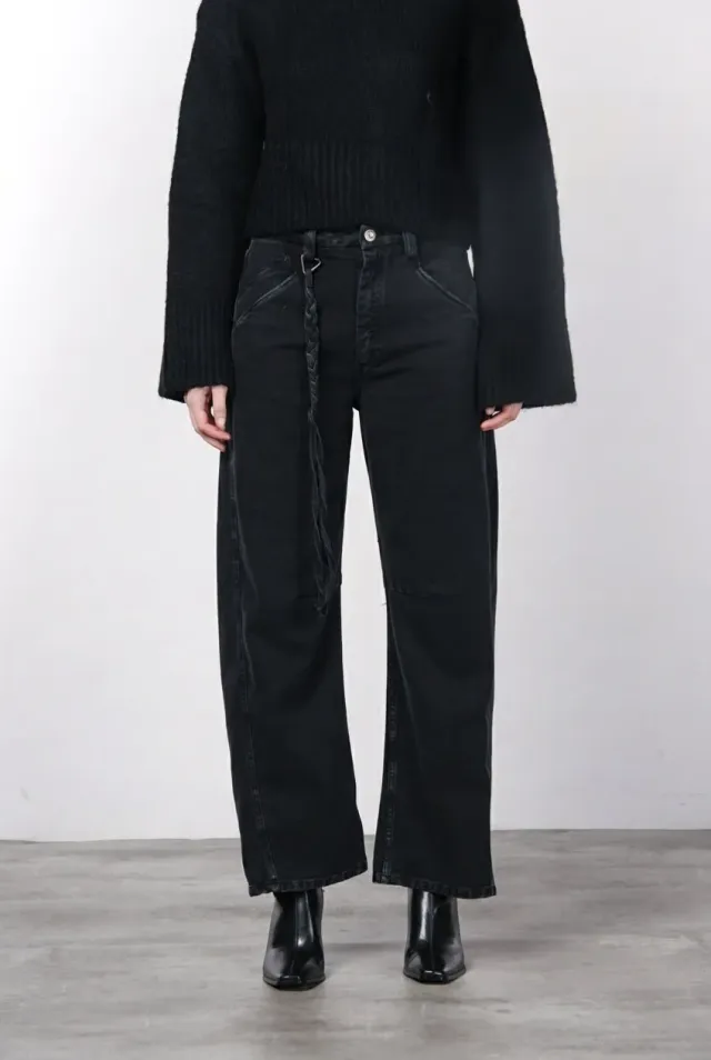 Mason's Veronique chino donna nero balloon fit
