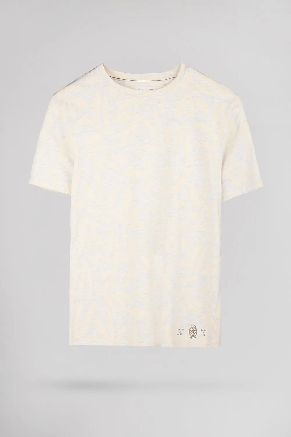 Teddy Smith T-Areski MC Blanc Ivoire t-shirt floreale bianca