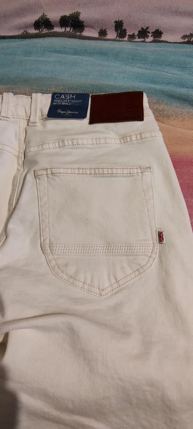 Pepe Jeans Cash Jeans Uomo Straight Ecru 30W/34L