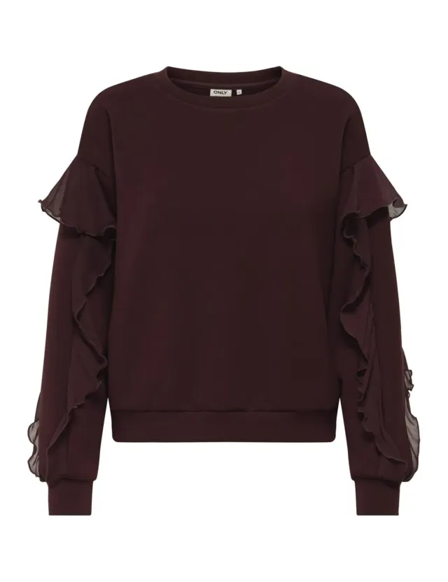 ONLY Onlscarlet L/S Flounce felpa volant taglia M