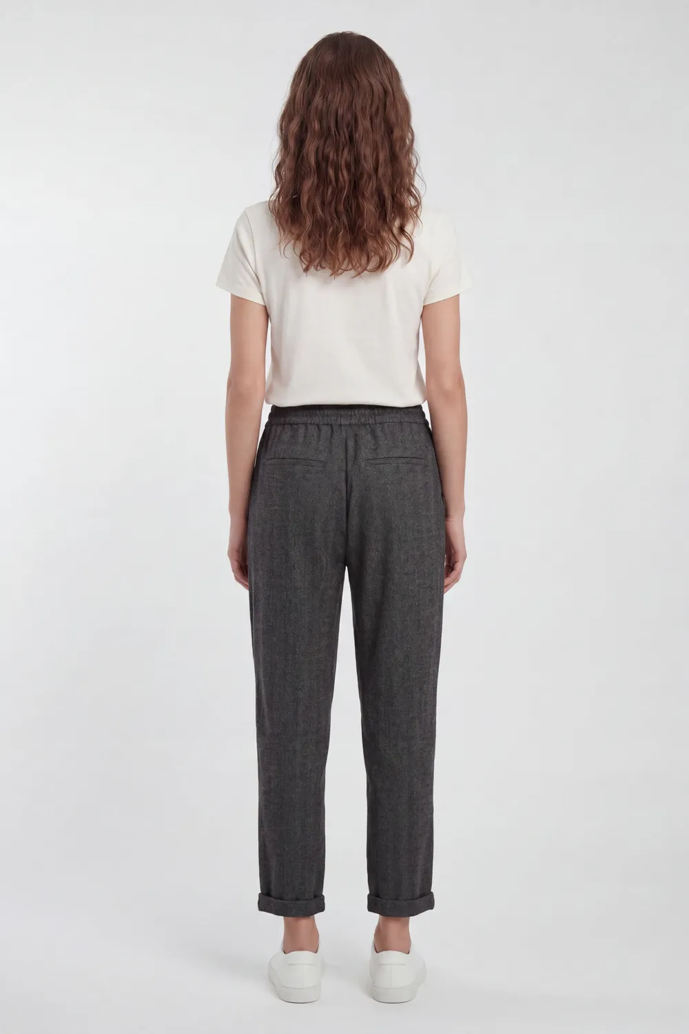 Teddy City pantalone donna mélange black viscosa