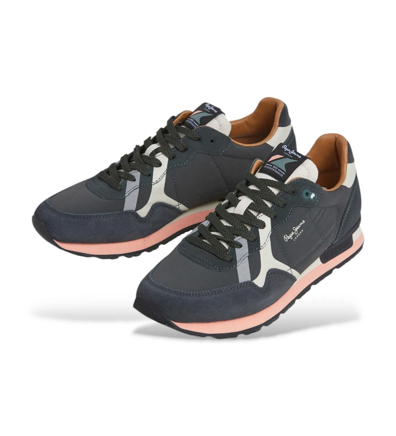 Pepe Jeans Brit Prints Sneakers Uomo 47 Pelle Nera