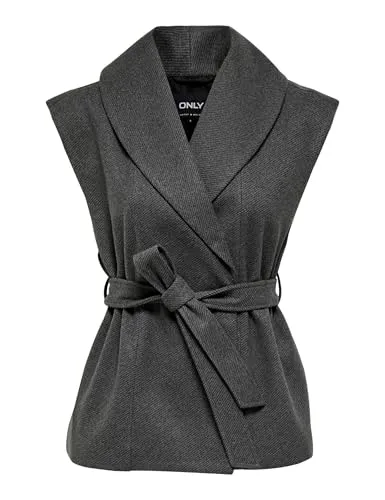 ONLY Onlbianca Waistcoat gilet grigio melange medio