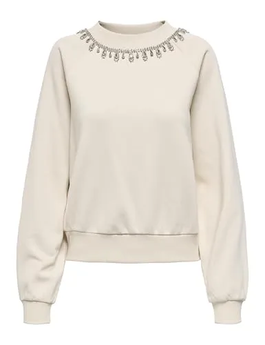 ONLY Onljett L/S O-Neck Box felpa donna M girocollo