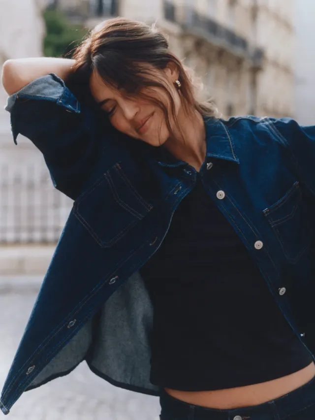 Oraije Cheri camicia denim grezza