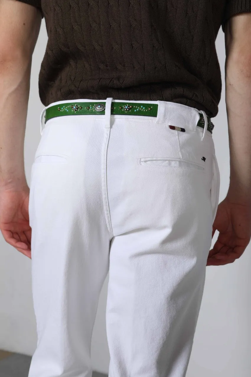 Mason's Boston cintura pelle verde borchie