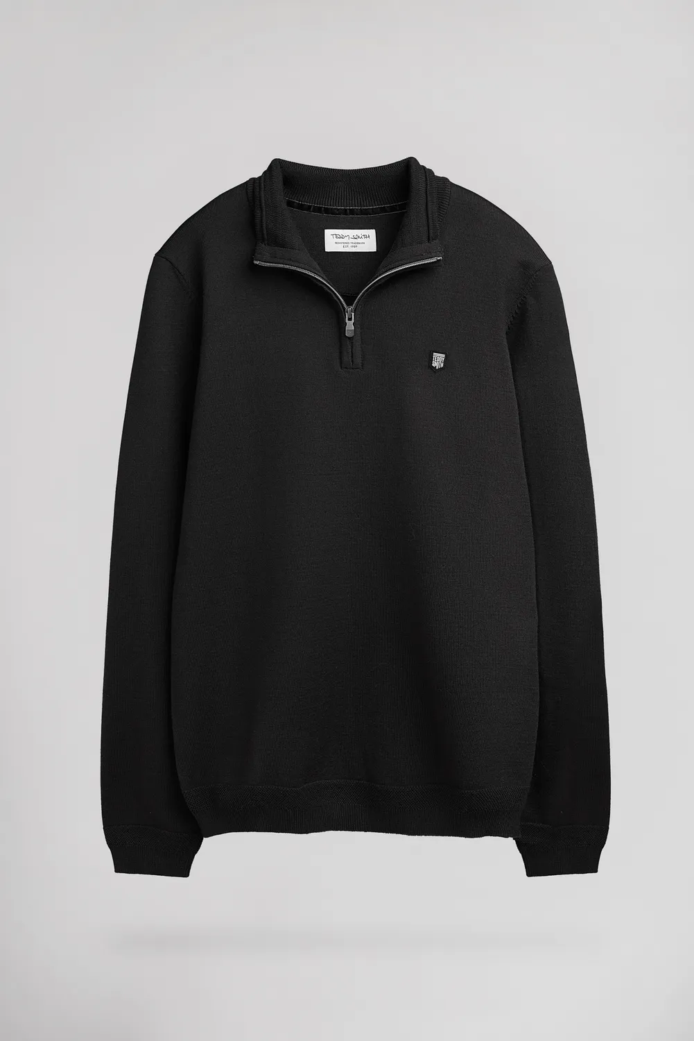Teddy Smith P-Marty 2 maglione uomo carbone mezza zip