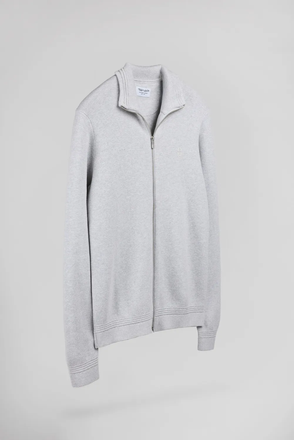 Teddy Smith G-Ettore 2 maglia zip collo alto grigia
