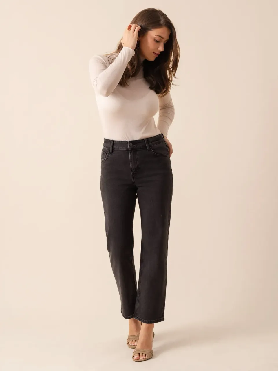 Oraije Solange jeans dritti neri