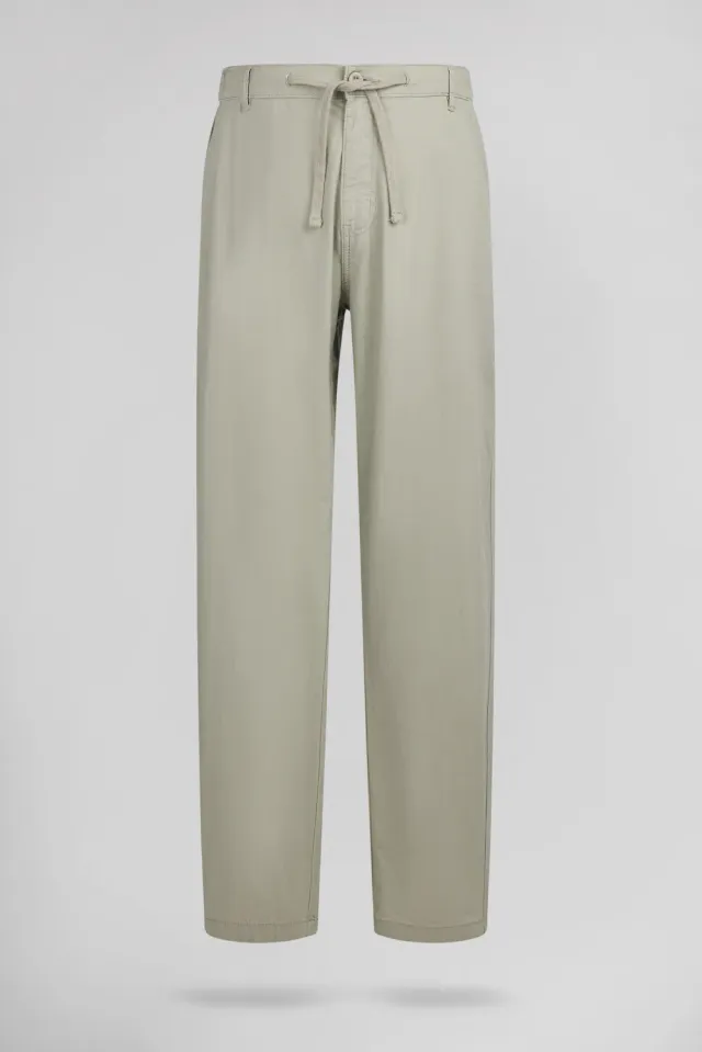 Teddy Smith P-Linen Chino pantaloni kaki lino cotone