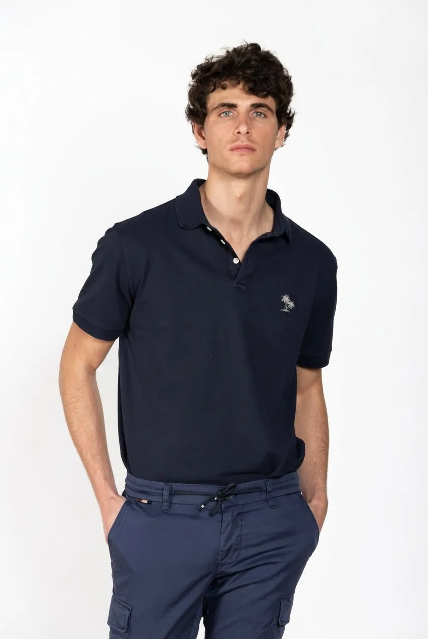 Mason's Leopardi Polo Uomo Blu Navy Piquet Cotone