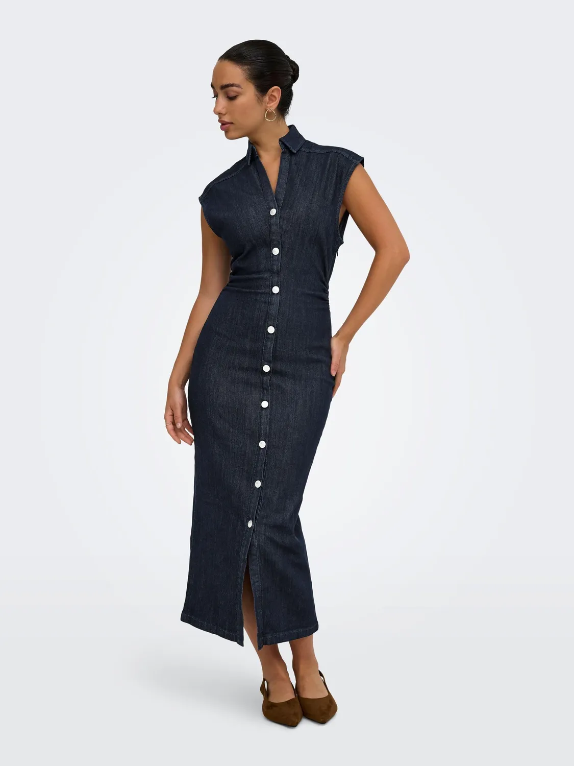 ONLY Onlbabe Capsleeve Midi Dress DNM Rinse abito M