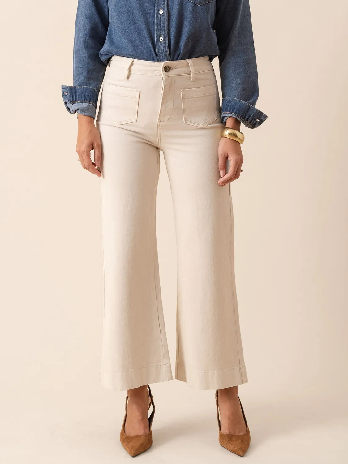 Oraije Gasparette jeans wide taupe