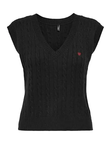 ONLY Onlkatia SL Cable V-Neck Gilet Donna Taglia S Scollo a V