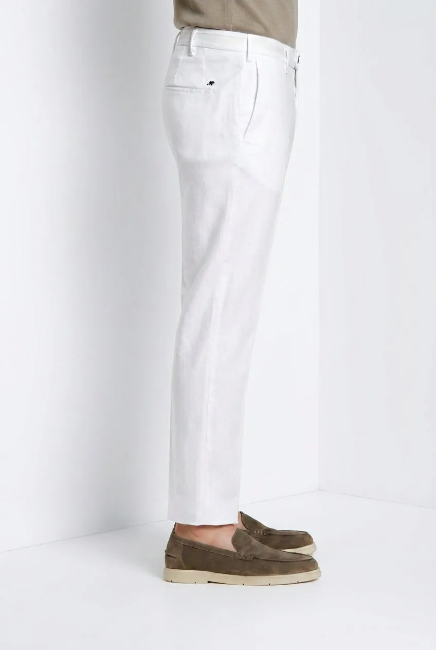 Mason's New York Cambridge chino bianco lino regular
