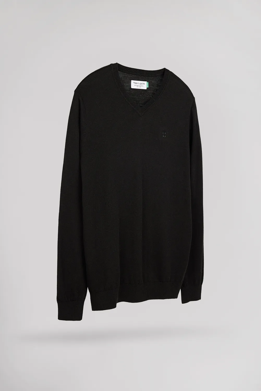 Teddy Smith P-Martin maglione scollo V nero slim fit
