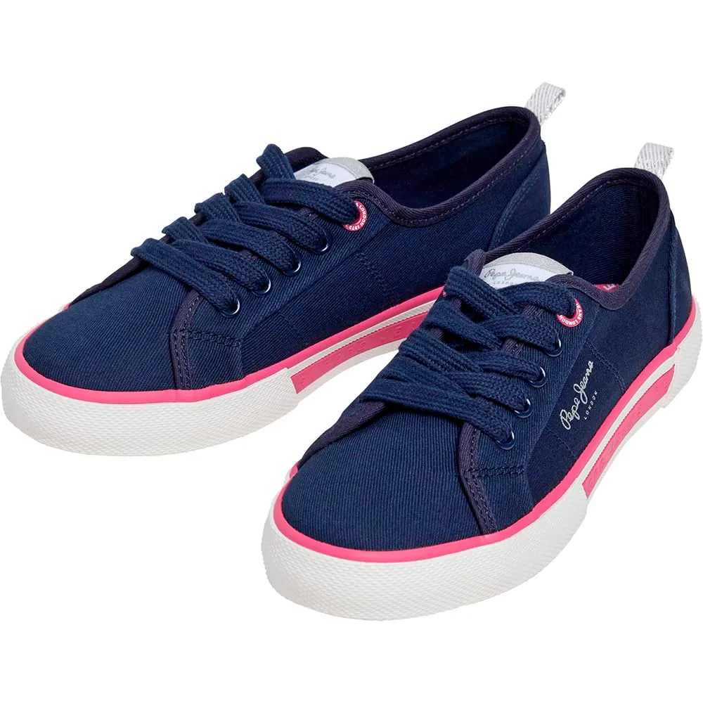 Pepe Jeans Brady Club G sneakers bambina blu navy tela