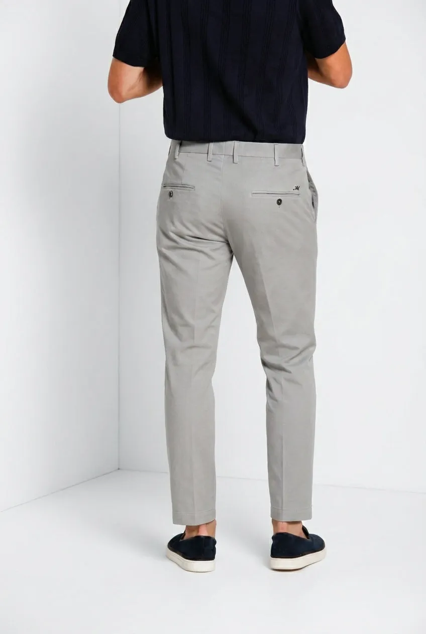 Mason's New York pantalone chino uomo grigio gabardina stretch