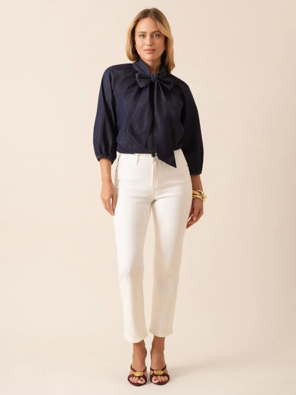 Oraije Milena jeans slim bianco