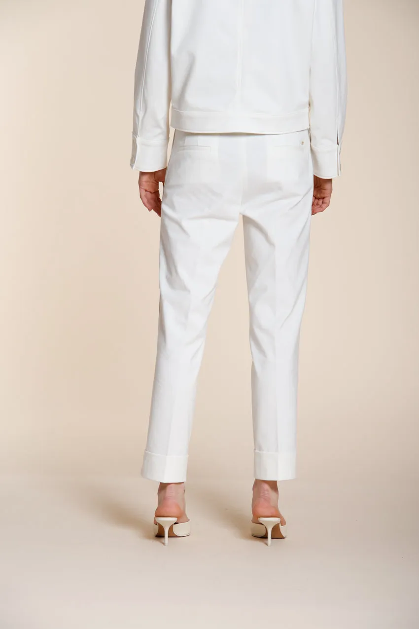 Mason's New York Carrot pantalone chino bianco jersey