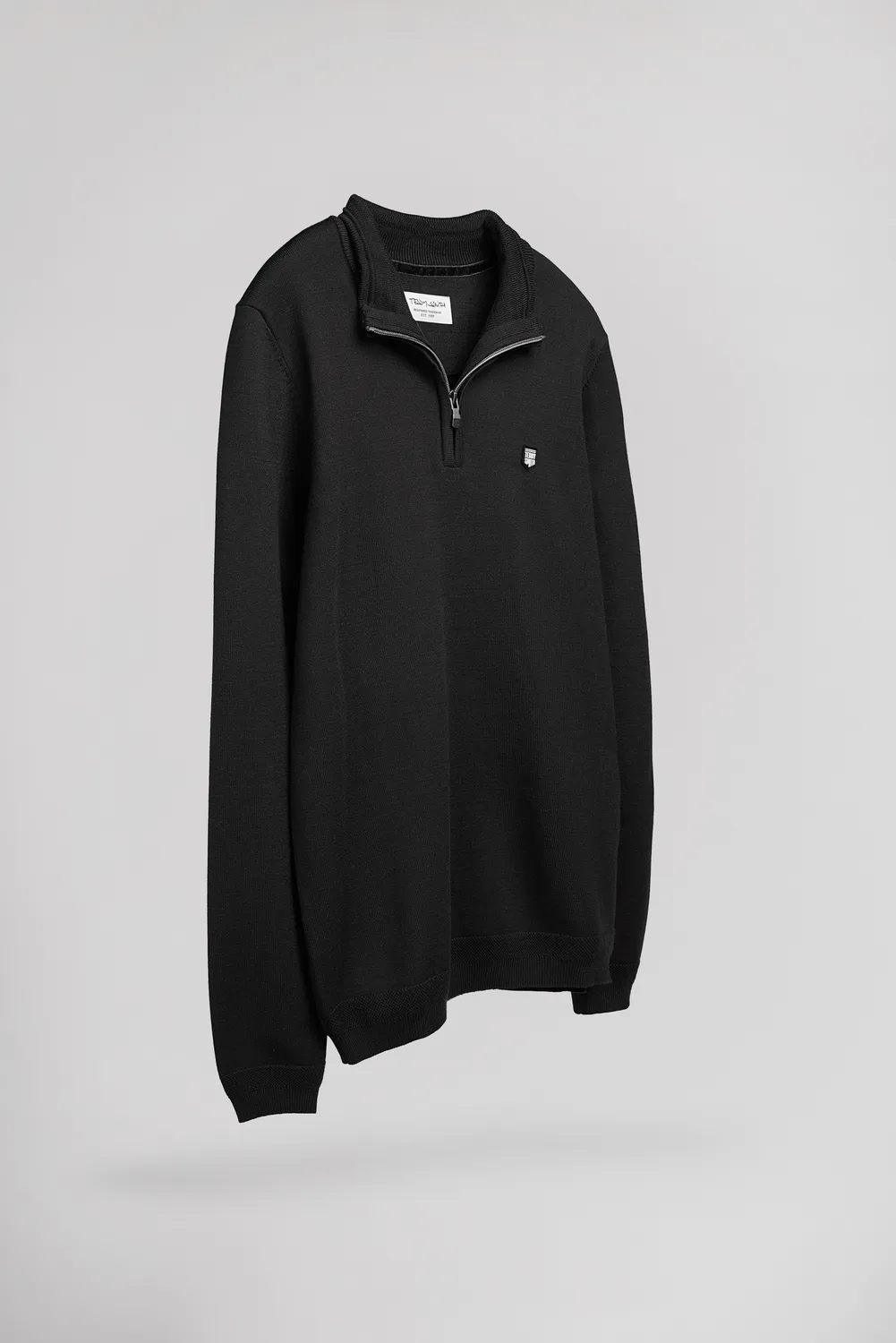 Teddy Smith P-Marty 2 maglione uomo carbone mezza zip