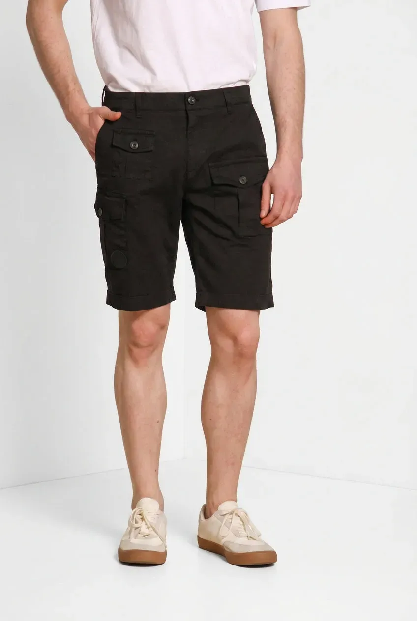 Mason's George Coolpocket Bermuda Cargo Nero Carrot Fit Cotone