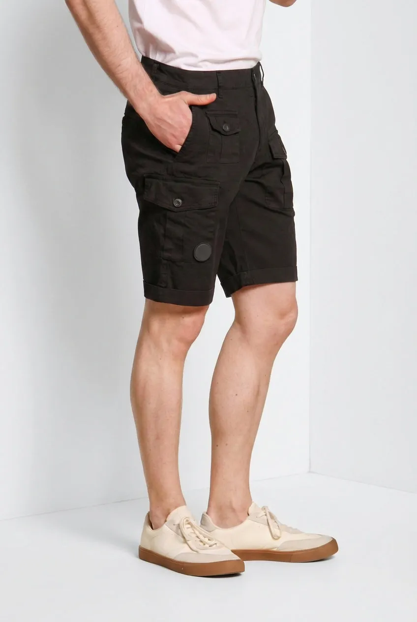 Mason's George Coolpocket Bermuda Cargo Nero Carrot Fit Cotone