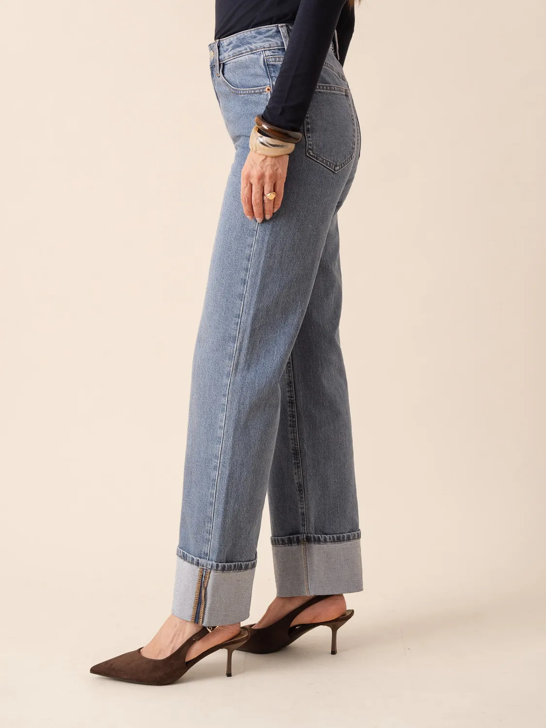 Oraije Sam jeans dritti blu vintage denim