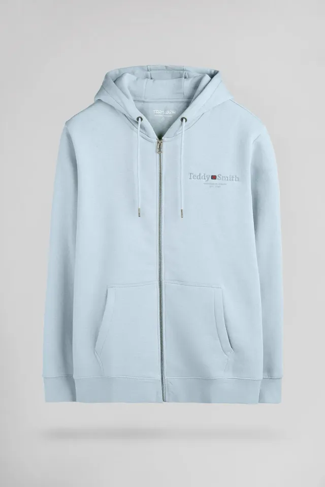 Teddy Smith Giclass Jim HZ Felpa Uomo Azzurra Zip