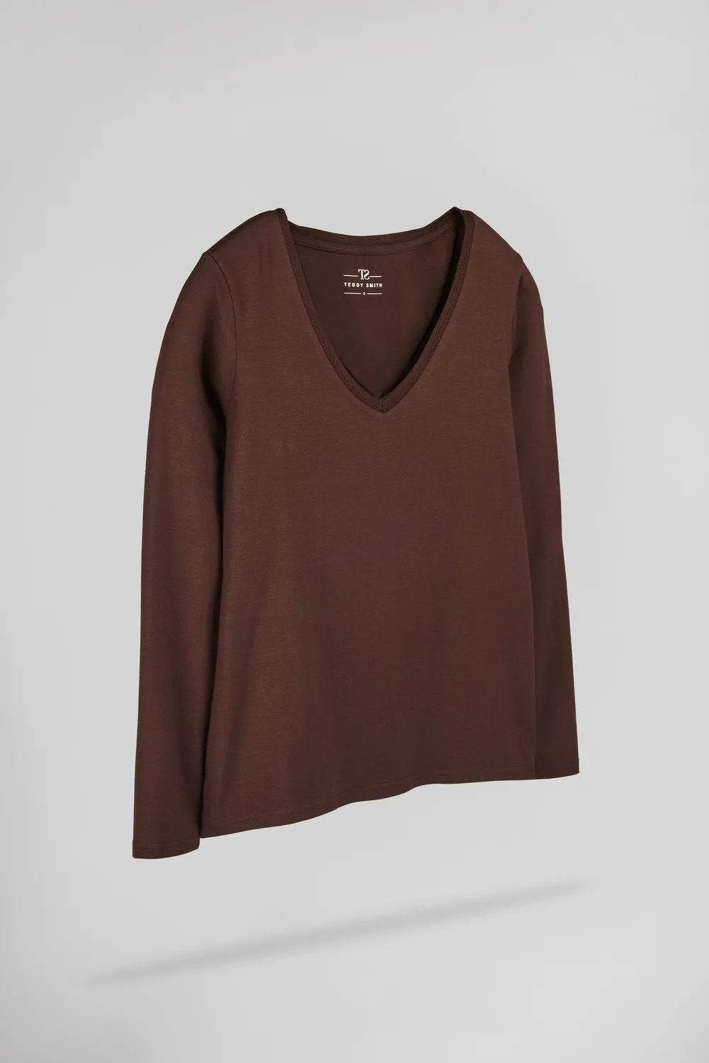 Teddy Smith T-Miana ML T-shirt Donna Cioccolato