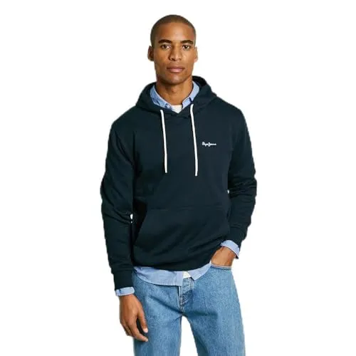 Pepe Jeans Essential Hoodie Felpa Uomo con Cappuccio Spazzolata