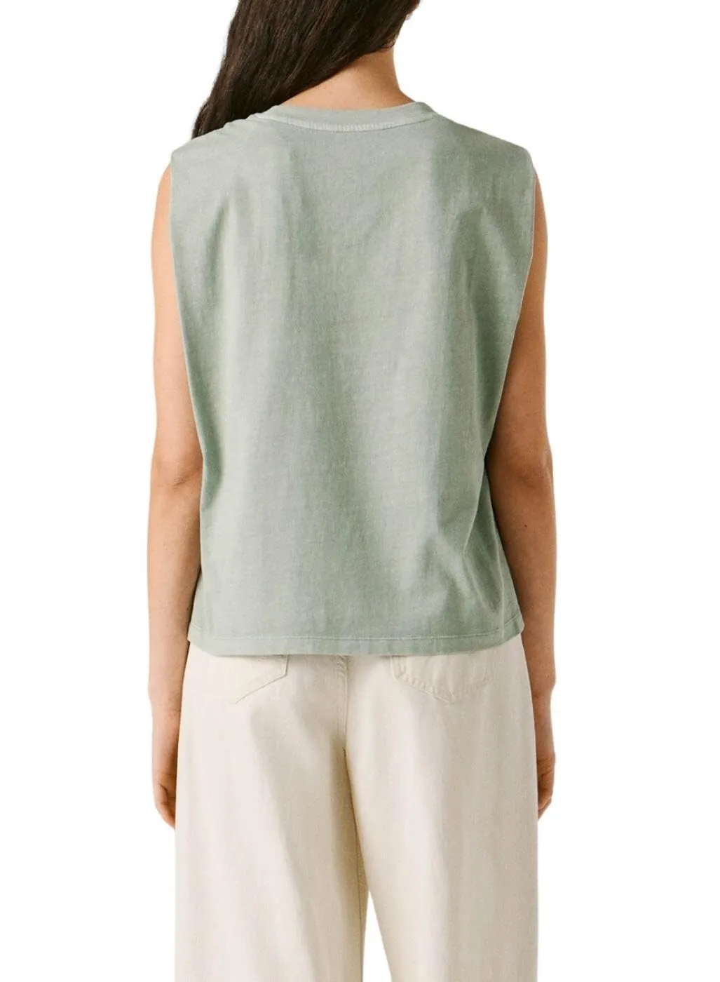 Pepe Jeans Mirari canotta donna bianca con logo