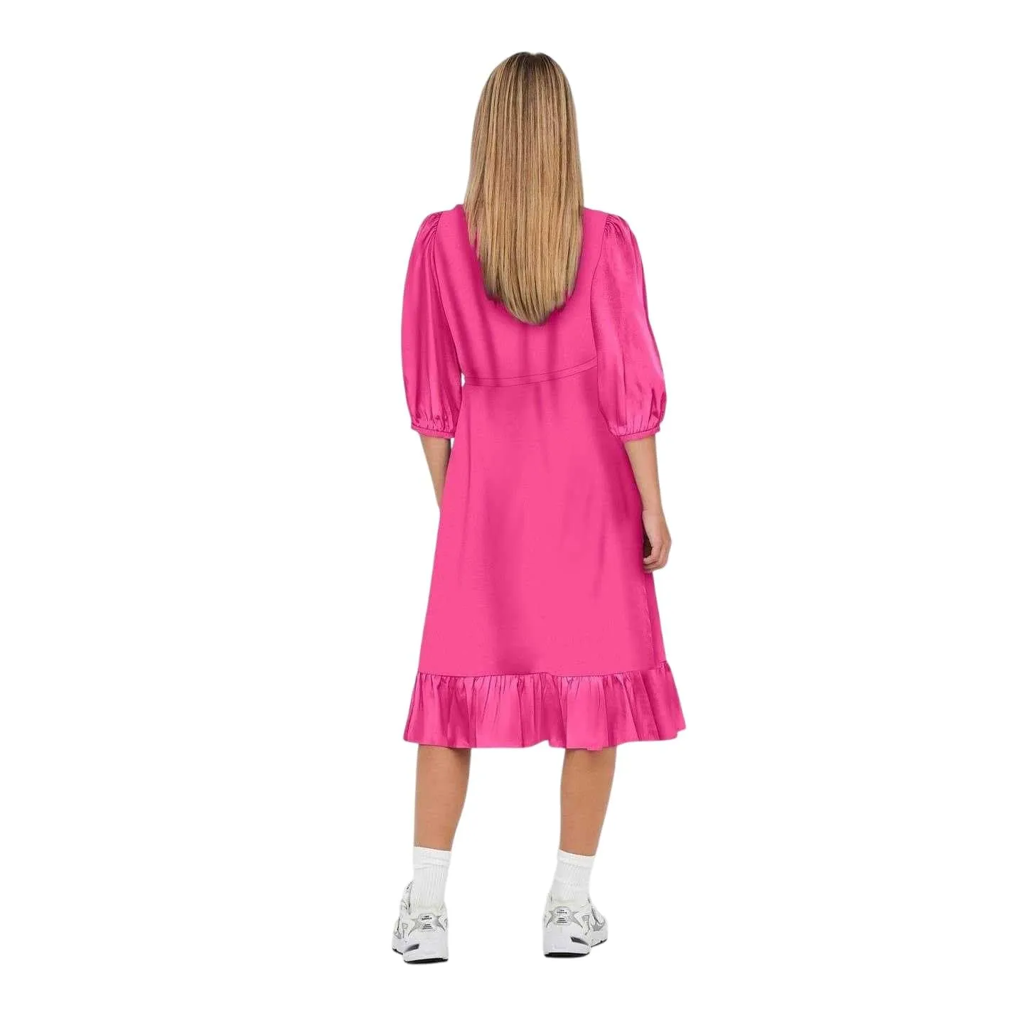 ONLY Onlolivia abito wrap midi taglia S manica 3/4
