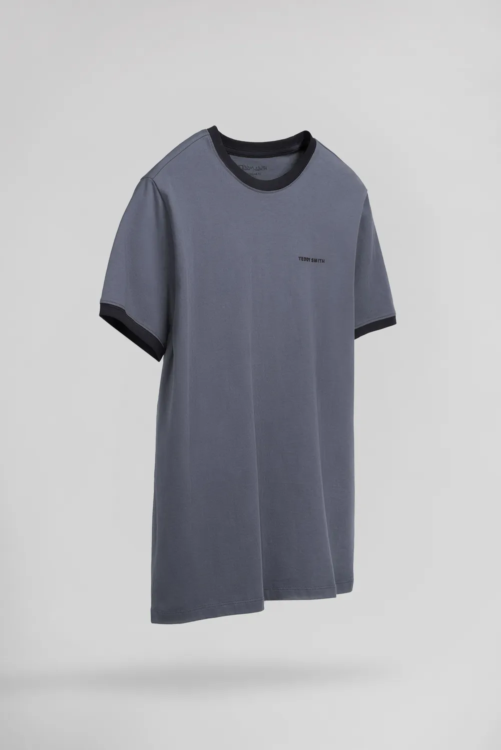 Teddy Smith The-Tee 2 R MC t-shirt uomo grigio meteore cotone