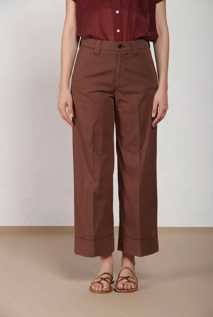 Mason's New York Studio Cropped pantalone chino marrone scuro