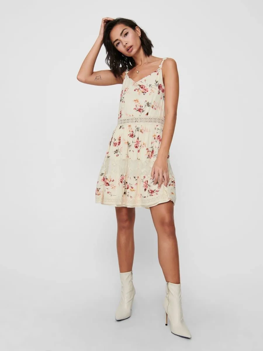Only Onlkarmen abito corto donna spalline sottili