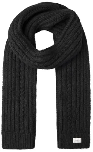Pepe Jeans Francis Sciarpa Donna Nera Spina Pesce