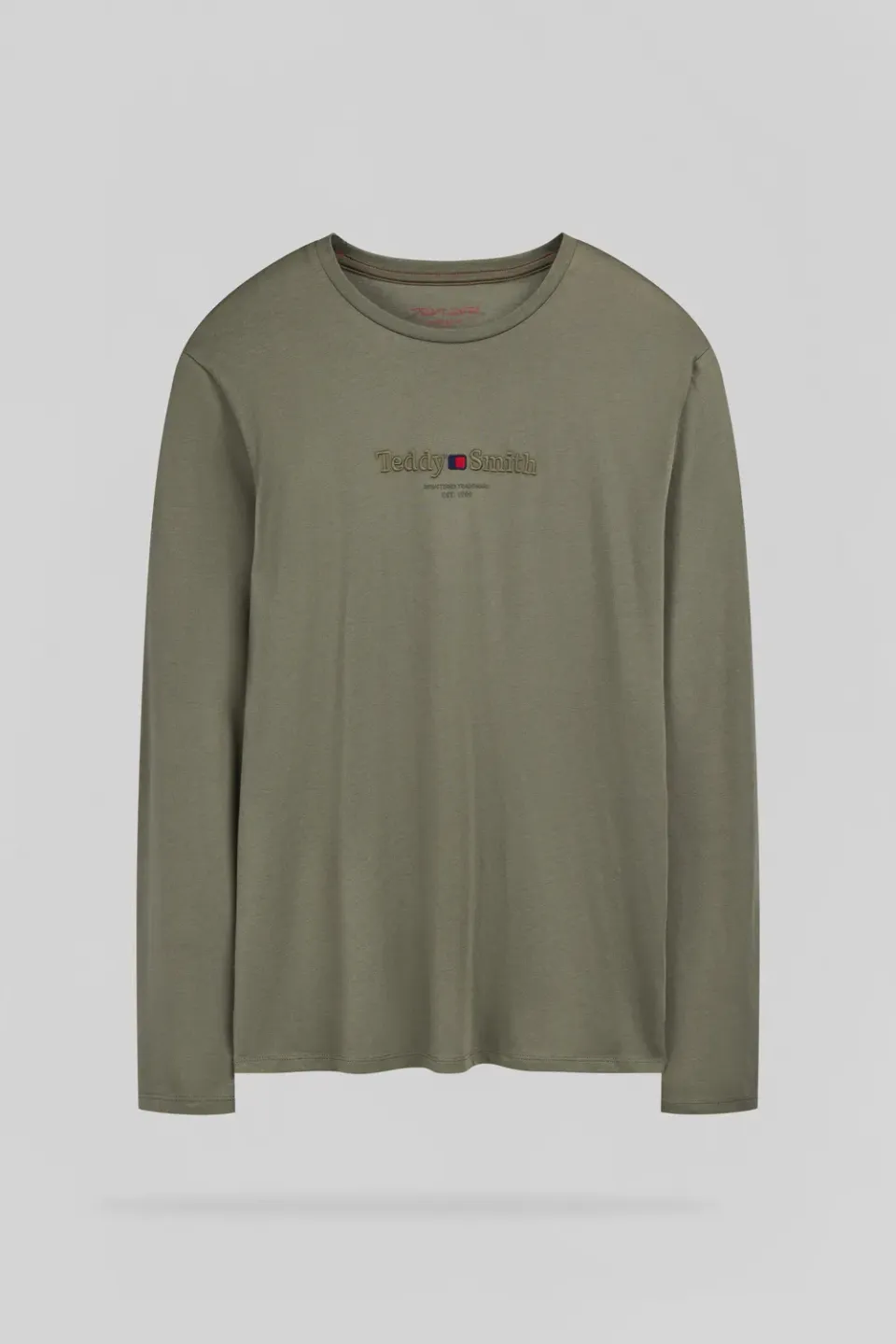 Teddy Smith T-Jim ML T-Shirt Uomo Kaki Dusty