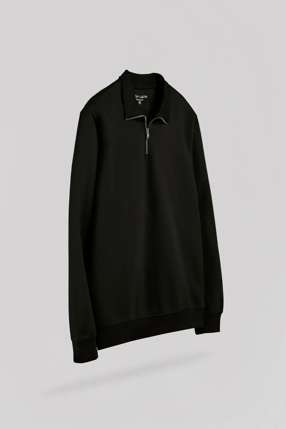 Teddy Smith S-Loan Felpa Mezza Zip Uomo Nero