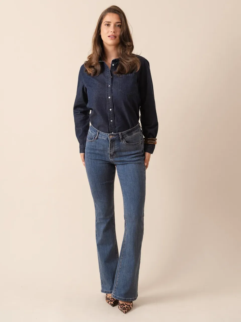 Oraije Emma jeans flare blu stone