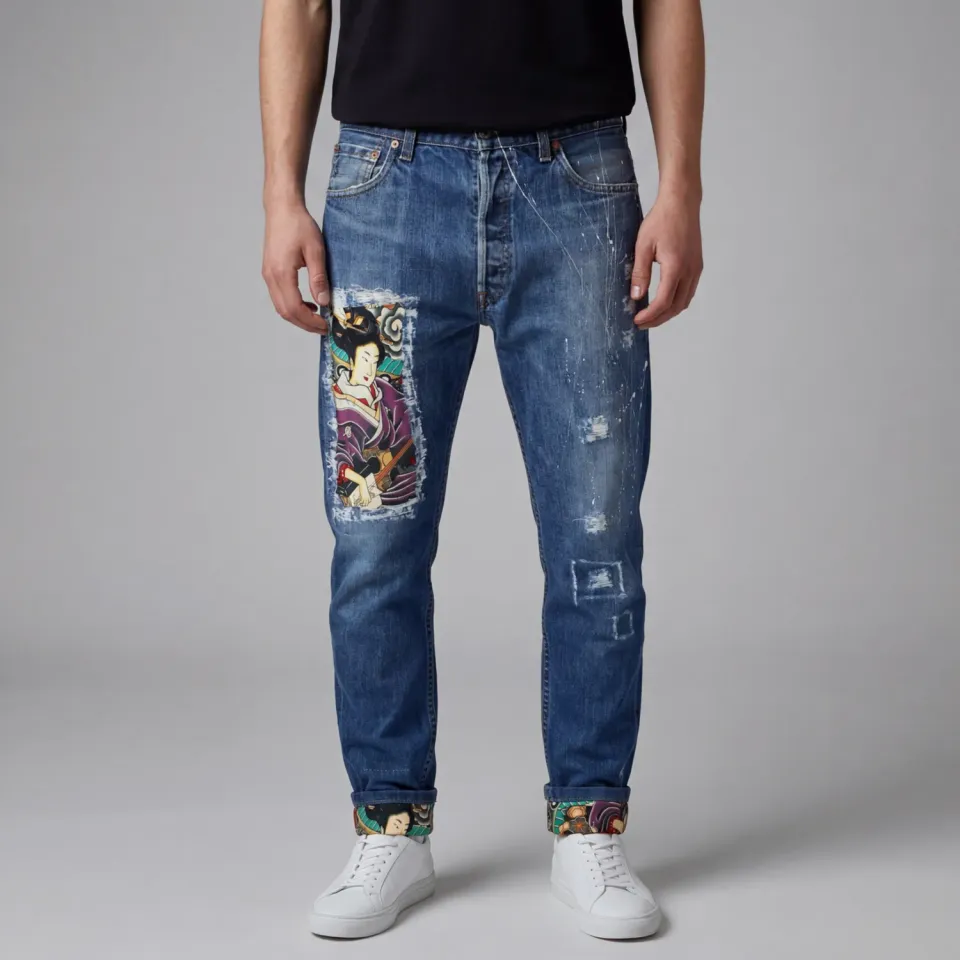 Never Say Never Levi's Vintage Jeans Geisha Serpente