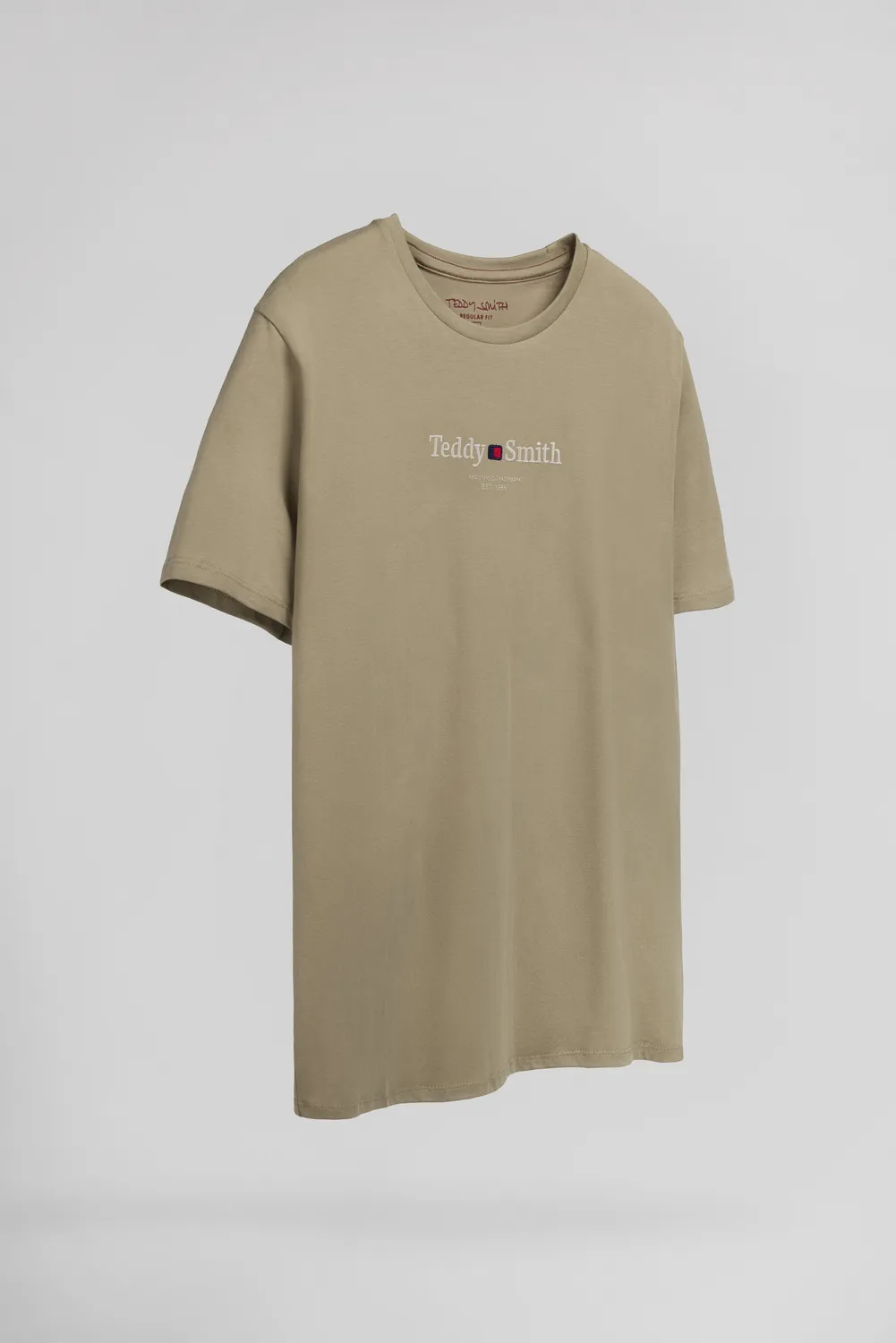 Teddy Smith T-Jim MC t-shirt uomo wolf beige 100% cotone