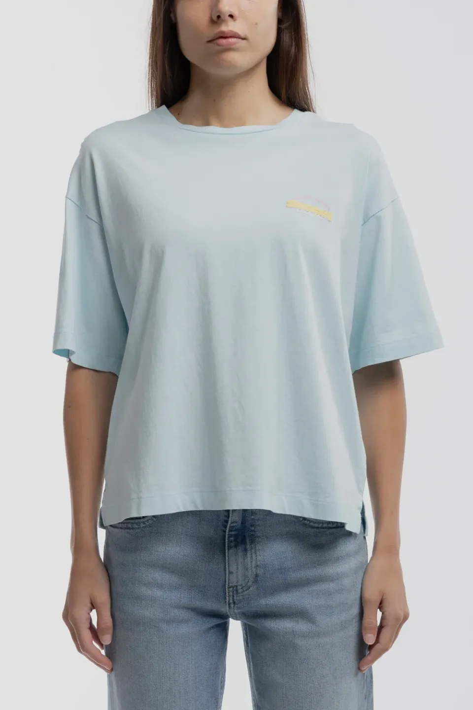 Teddy Smith T-ICY MC BLEU LAGON t-shirt blu laguna oversize